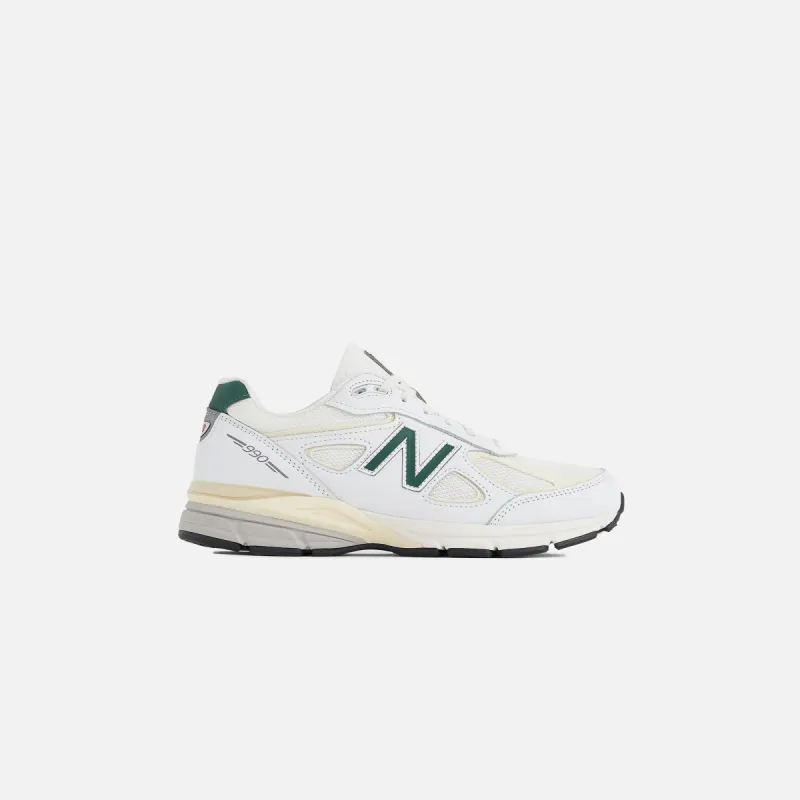 New Balance 990v4 Made in USA - White / Cream / Green sold by Kith