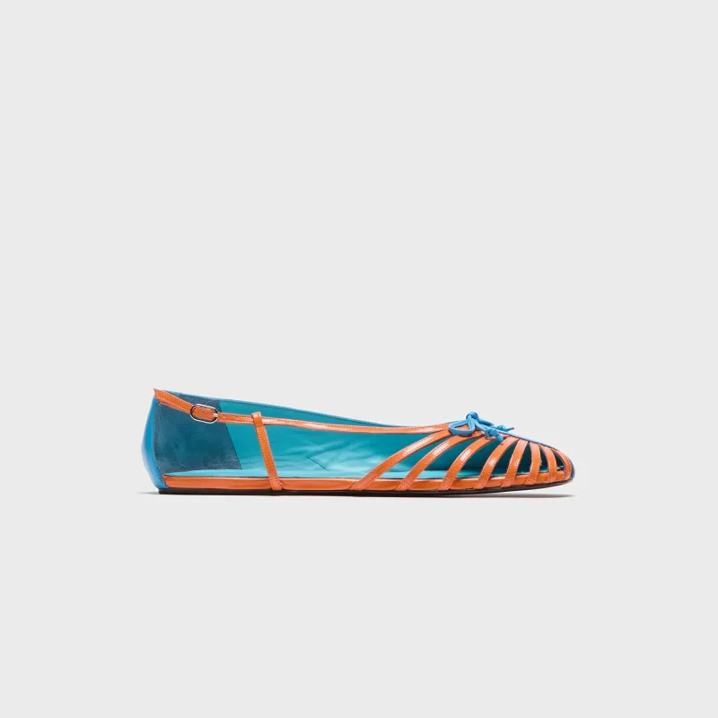 Abra Double Shoe Ballerina Flats - Aqua made by ABRA