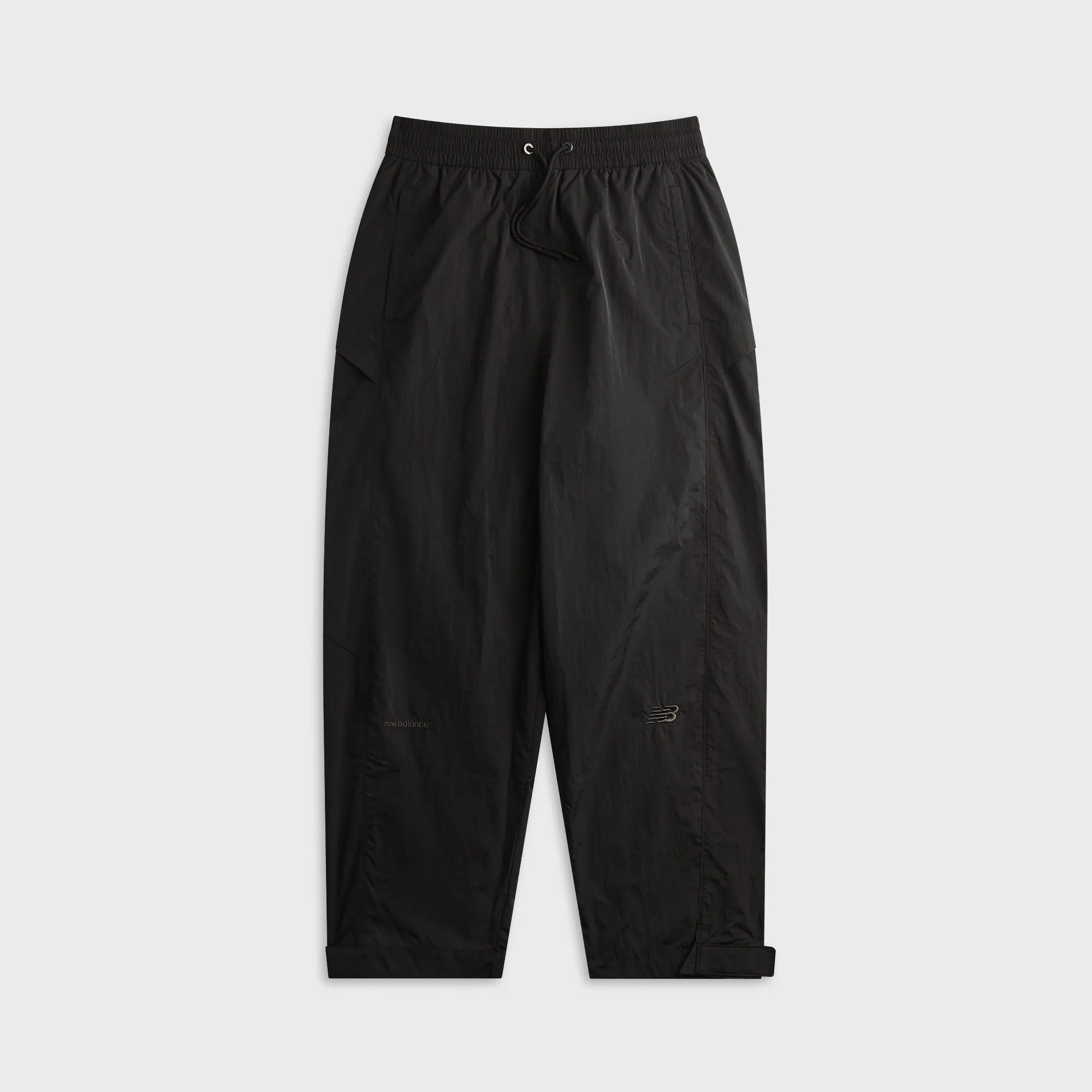 New Balance Grey Nylon Wide Tapered Pant - Black sold by Kith