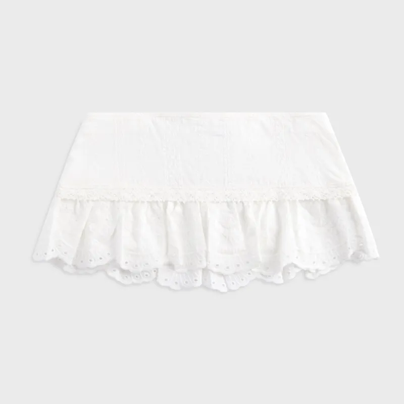 GUIZIO Aylin Mini Skirt - White made by Guizio