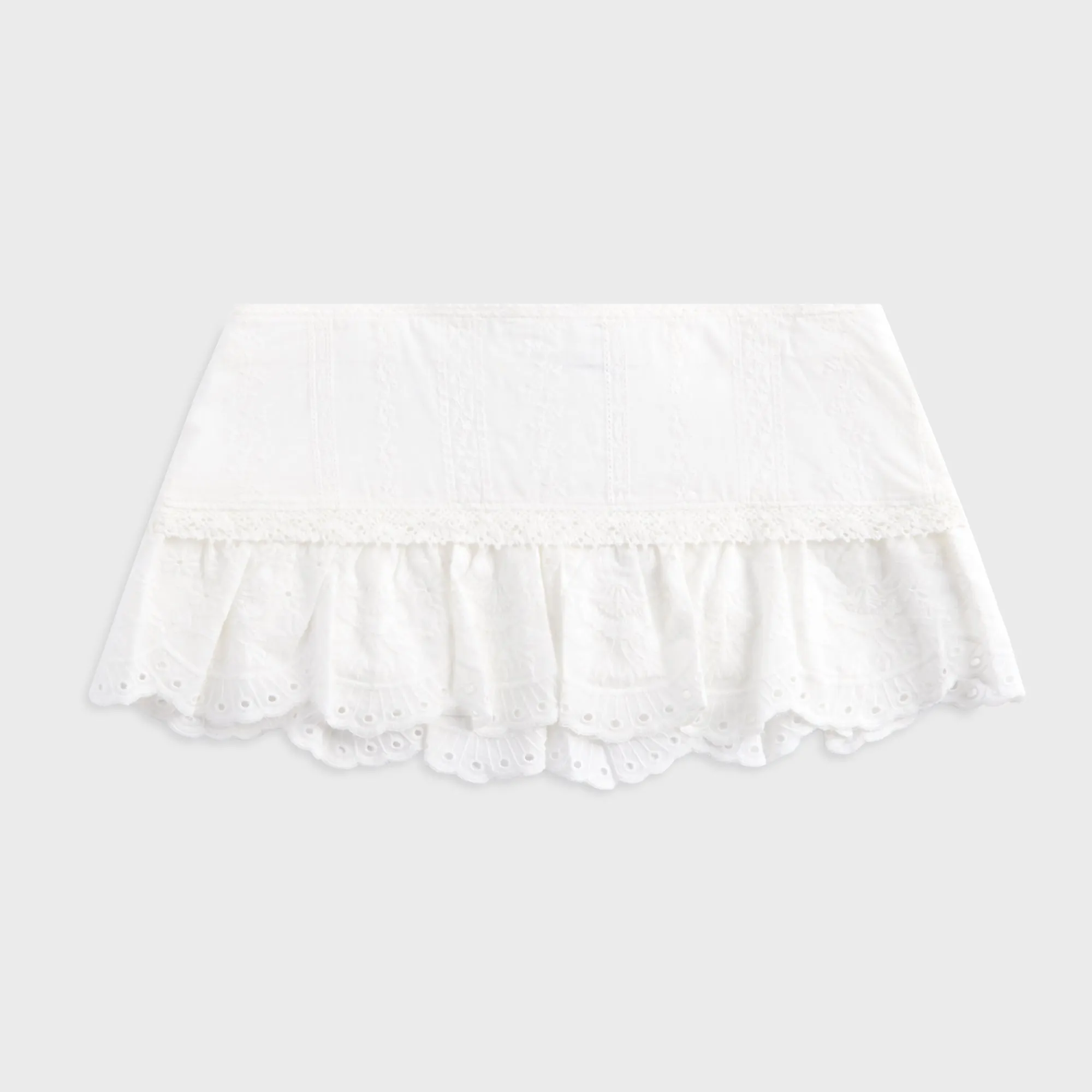 GUIZIO Aylin Mini Skirt - White sold by Kith