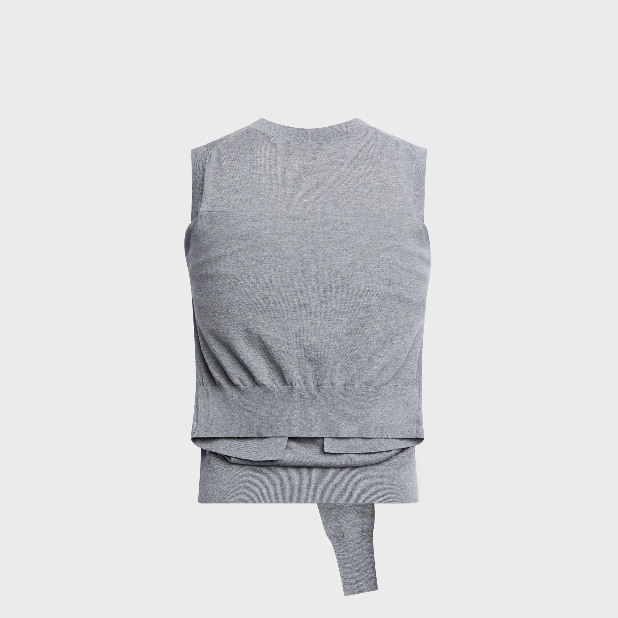 Alexander Wang Tie-front Cardigan Layered V-neck Vest - Heather Grey sold by Kith product image thumbnail 2