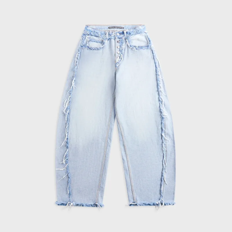Alexander Wang Mid-rise Inverted Blow Up Jean With Embossed Logo - Inverted Bleach Blue made by Alexander Wang