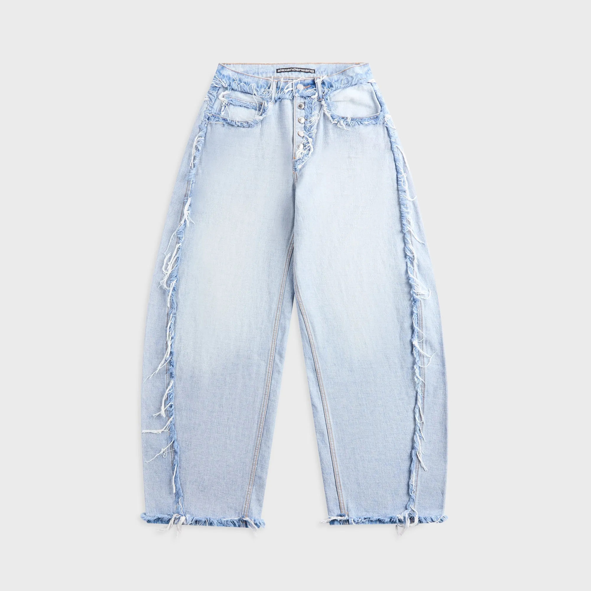 Alexander Wang Mid-rise Inverted Blow Up Jean With Embossed Logo - Inverted Bleach Blue sold by Kith