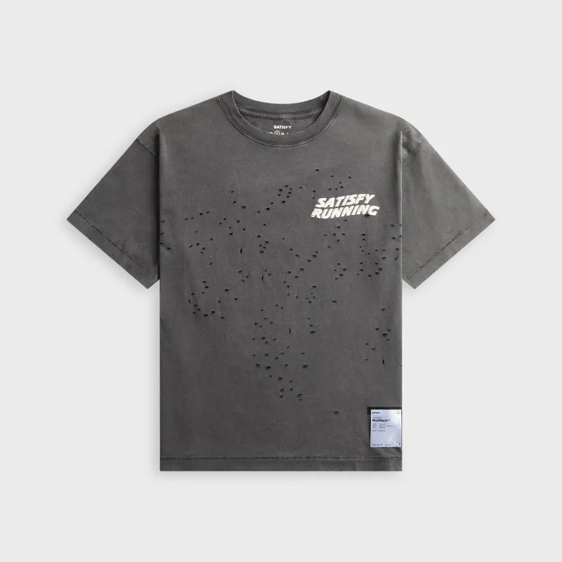 Satisfy MothTech™ Tee - Aged Black made by Satisfy Running