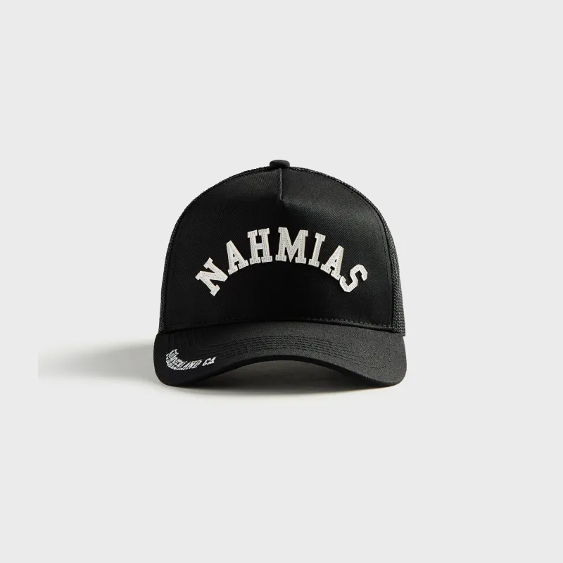 NAHMIAS Summerland Brim Trucker Hat - Black made by Nahmias