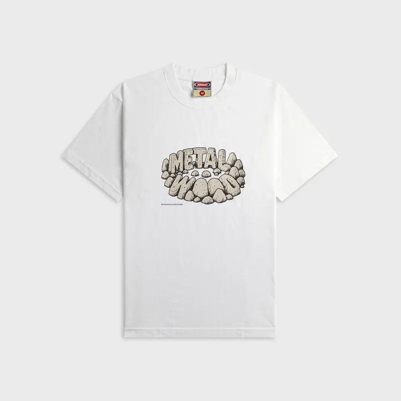Metalwood Stonehenge Tee - White made by Metalwood Studios
