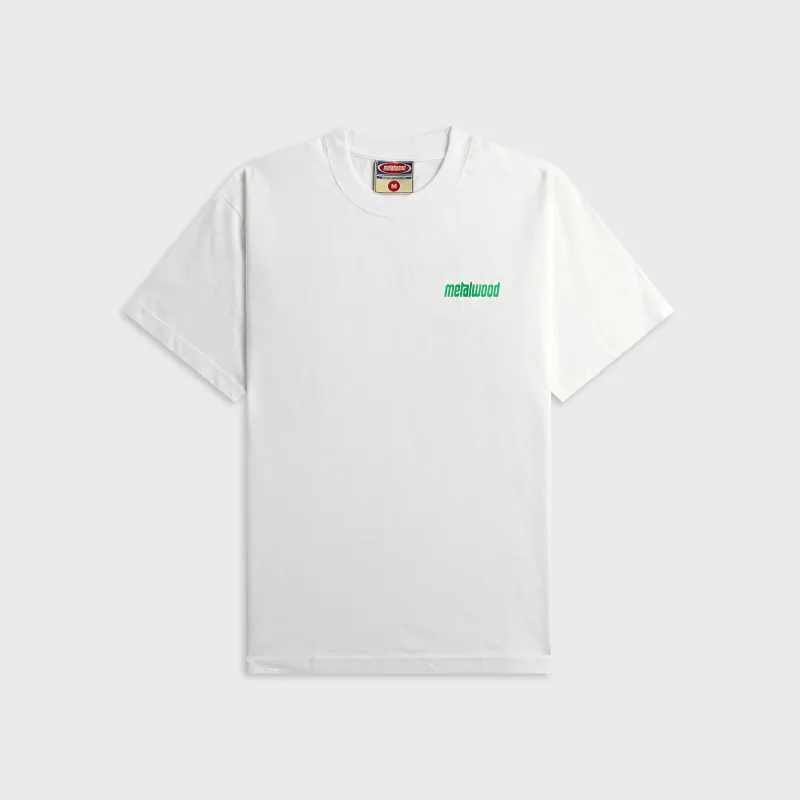 Metalwood Oscar Bravo Tee - White made by Metalwood Studios