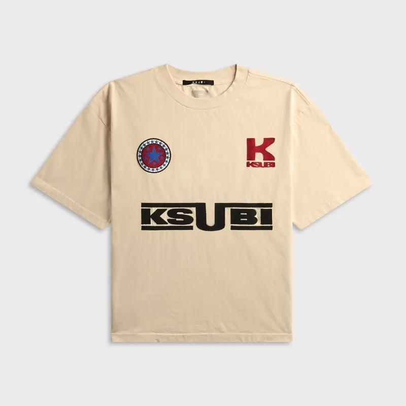 Ksubi Zoom Ekcess Short Sleeve Tee - Ecru made by Ksubi