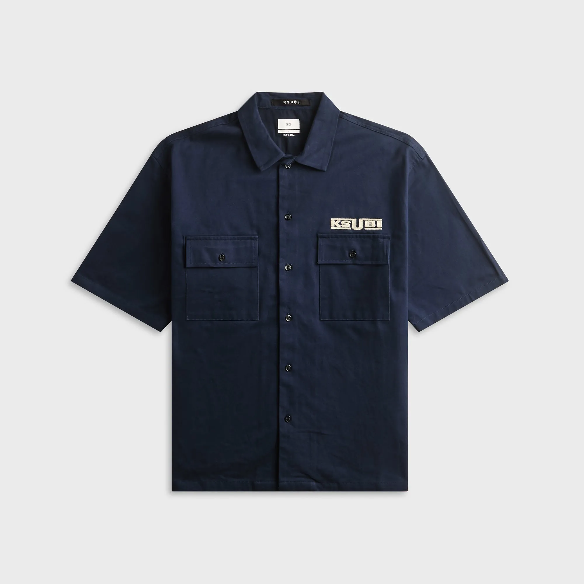 Ksubi Zoom Boiler Short Sleeve Shirt - Navy sold by Kith