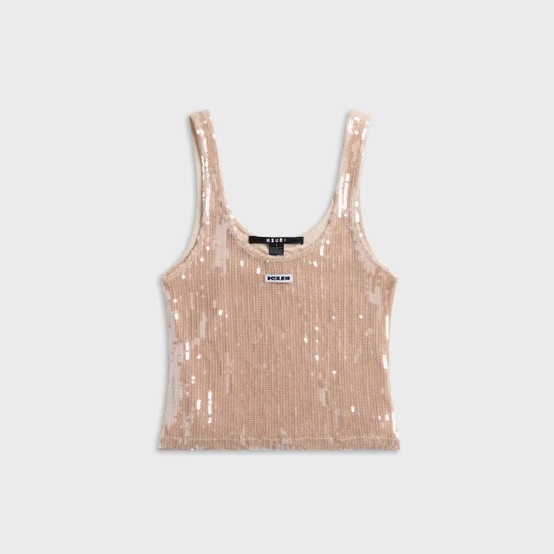 Ksubi Chloe Tank Top - Nude Spark made by Ksubi