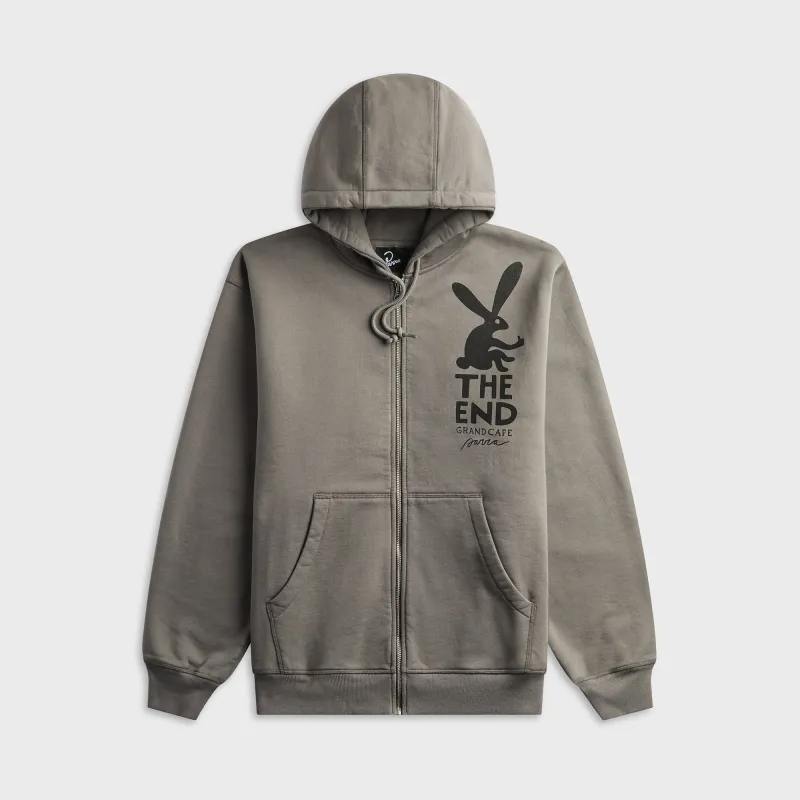 by Parra End The Bunny Zip Hooded Sweatshirt - Grey made by by Parra