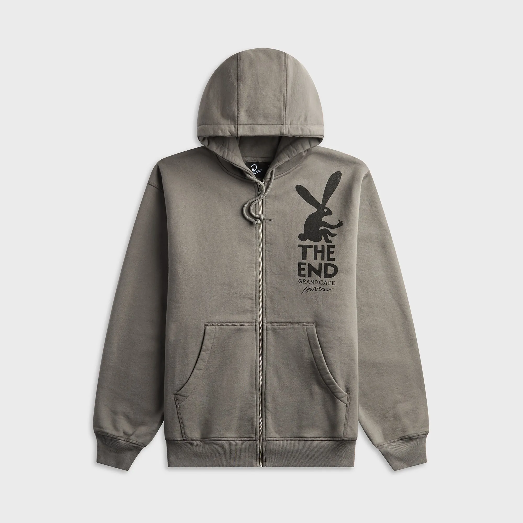 by Parra End The Bunny Zip Hooded Sweatshirt - Grey sold by Kith