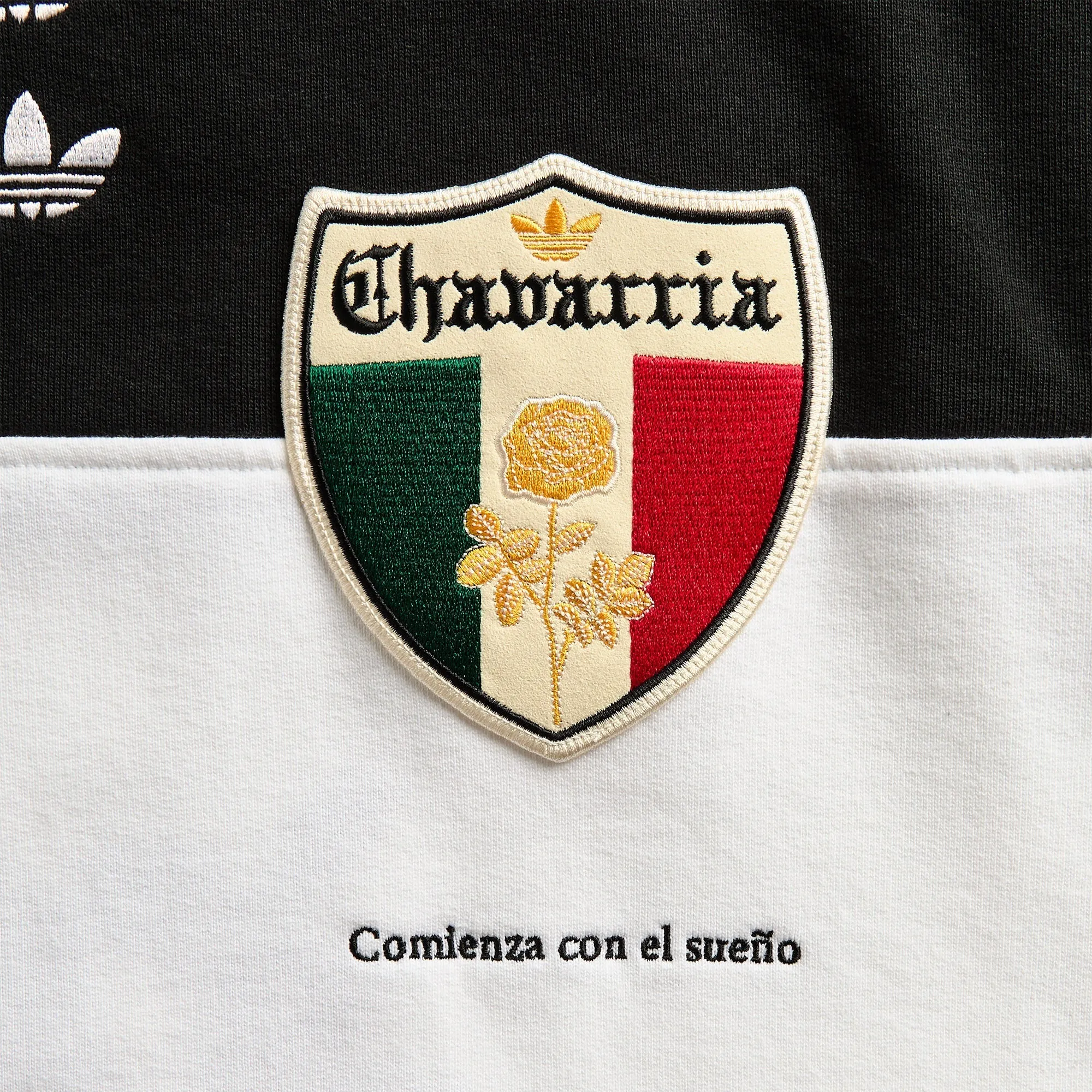 adidas x Willy Chavarria Fleece Crewneck Sweatshirt - Black / White sold by Kith product image thumbnail 3
