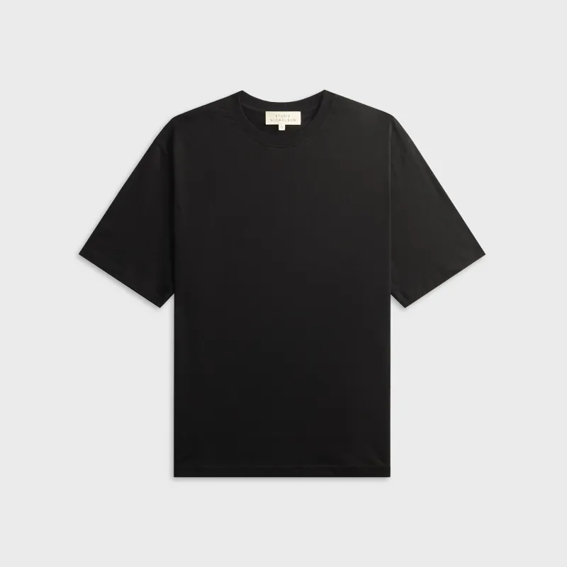 Studio Nicholson Bric Tee - Black made by Studio Nicholson