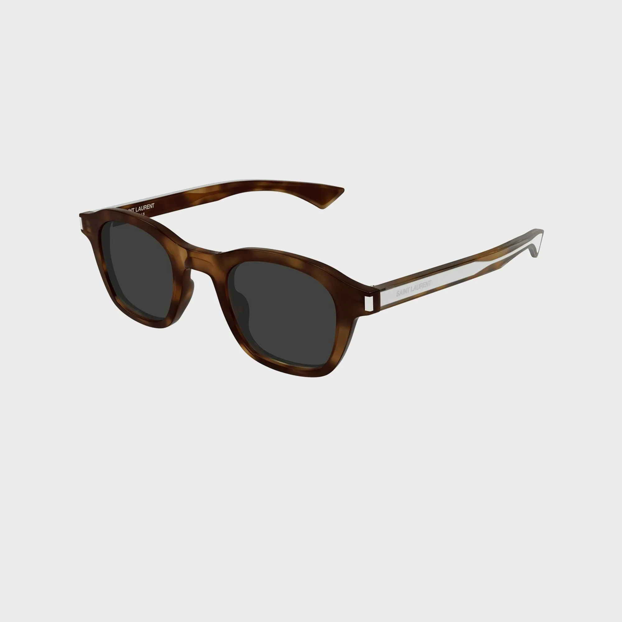 Saint Laurent SL880 Square Sunglasses - Havana / Crystal / Grey sold by Kith