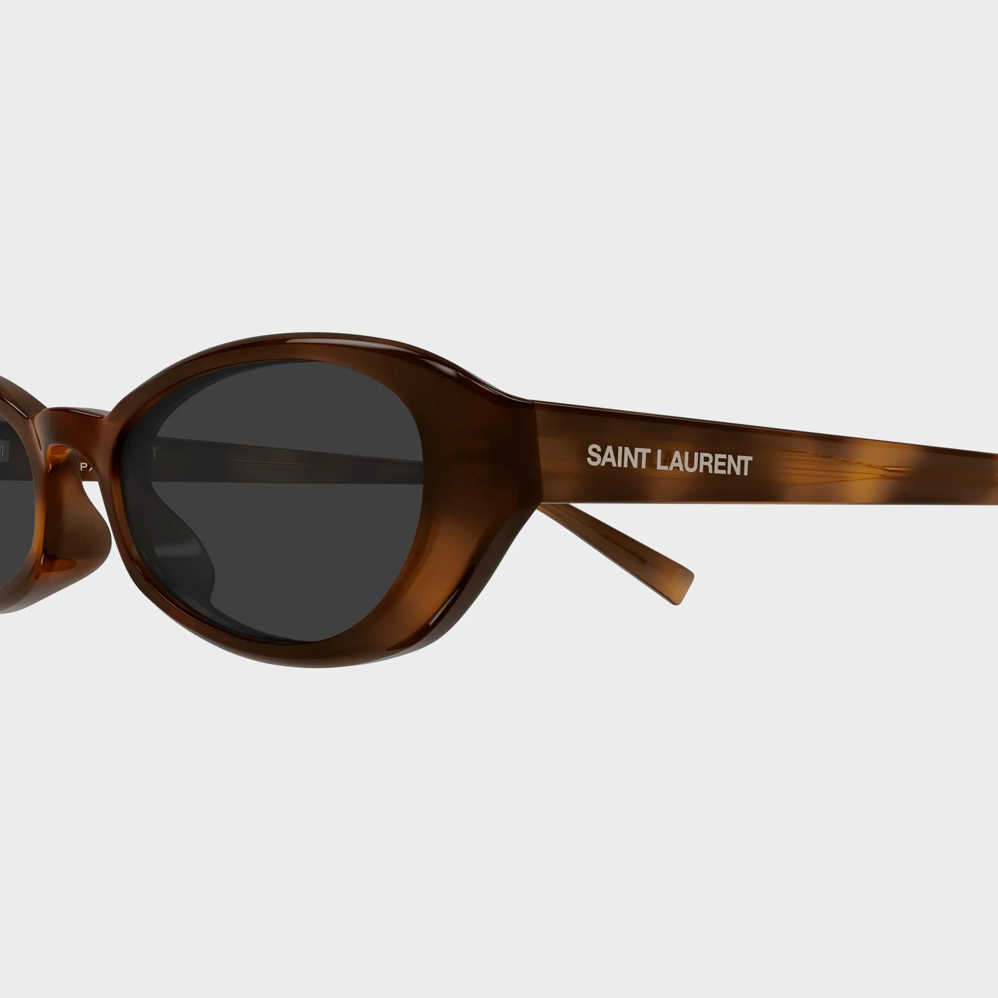 Saint Laurent SL871 Oval Sunglasses - Havana / Grey sold by Kith product image thumbnail 3