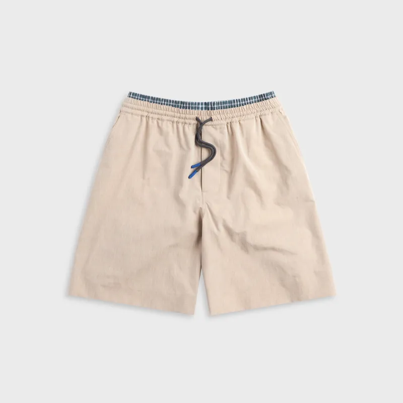 Loewe Turn-Up Cotton Short - Beige made by Loewe