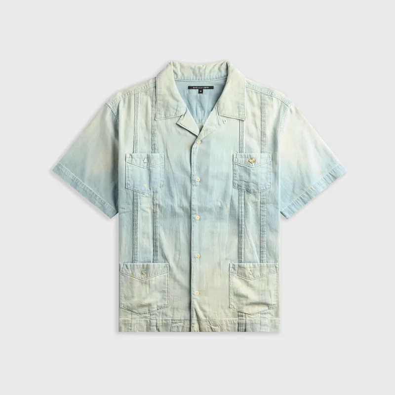 Coût De La Liberté Cedro Rigid Preshunk Denim Pleated Pocket Shirt - Buena Vista made by Coût De La Liberté