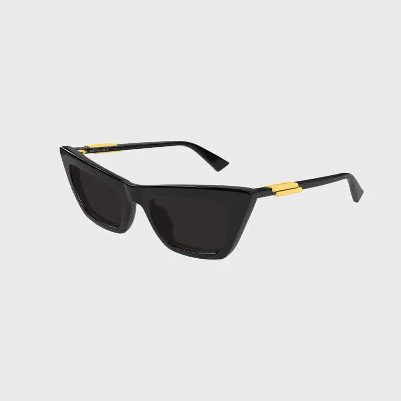 Bottega Veneta Snap Cat-Eye Sunglasses - Black / Grey made by Bottega Veneta