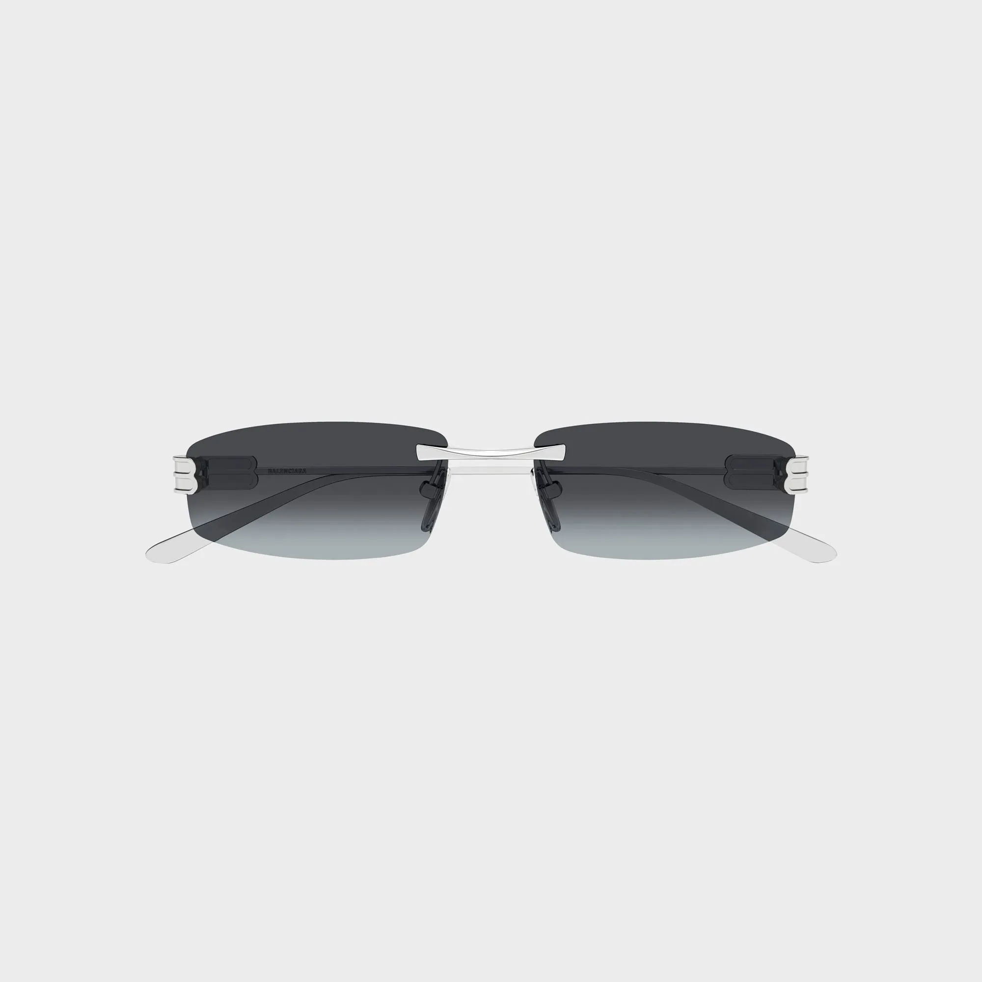 Balenciaga BB0488S Rectangle Sunglasses - Silver / Smoke sold by Kith product image thumbnail 2