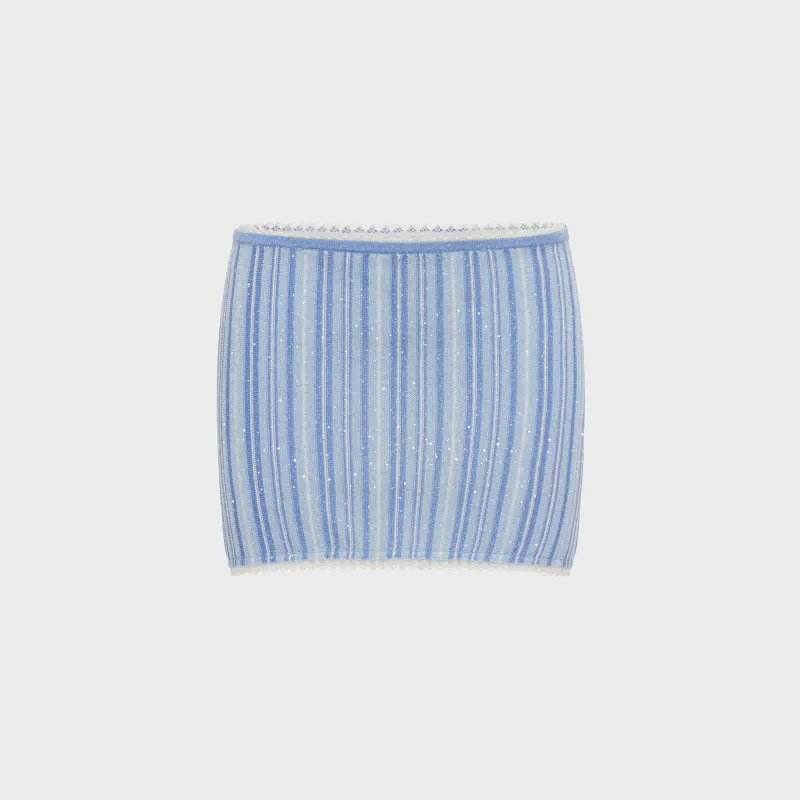 Asta Resort Cleo Mini Skirt - Sea Mist / Sailor Blue Stripe made by Asta Resort