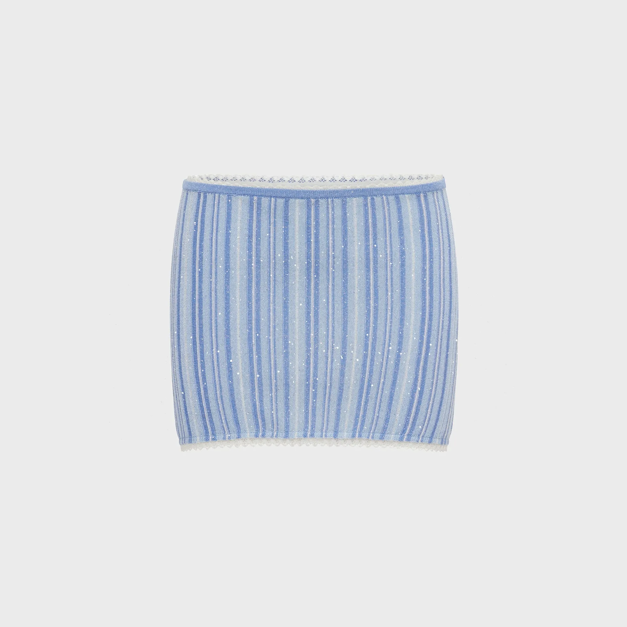 Asta Resort Cleo Mini Skirt - Sea Mist / Sailor Blue Stripe sold by Kith