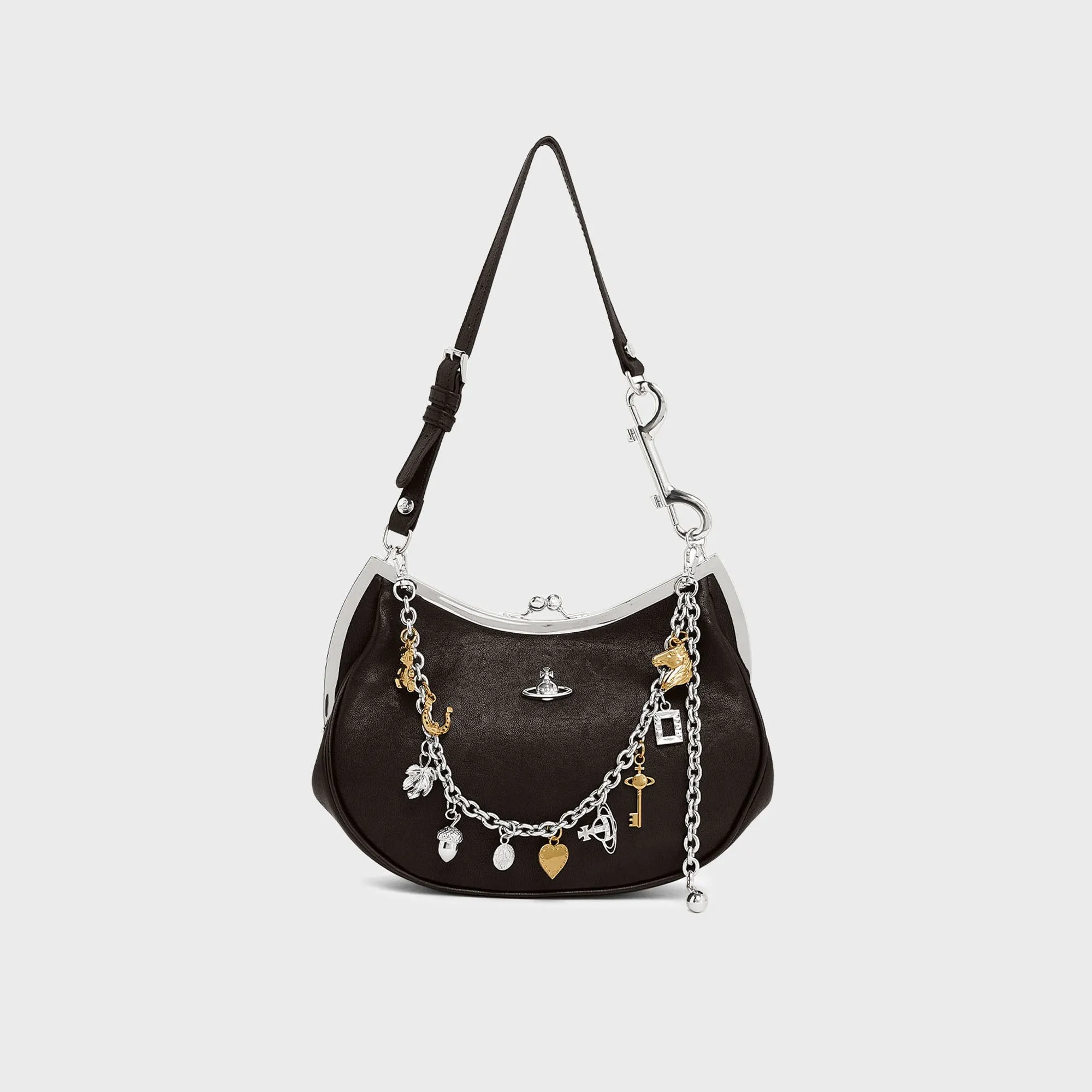Vivienne Westwood Charm Frame Purse Bag - Black sold by Kith