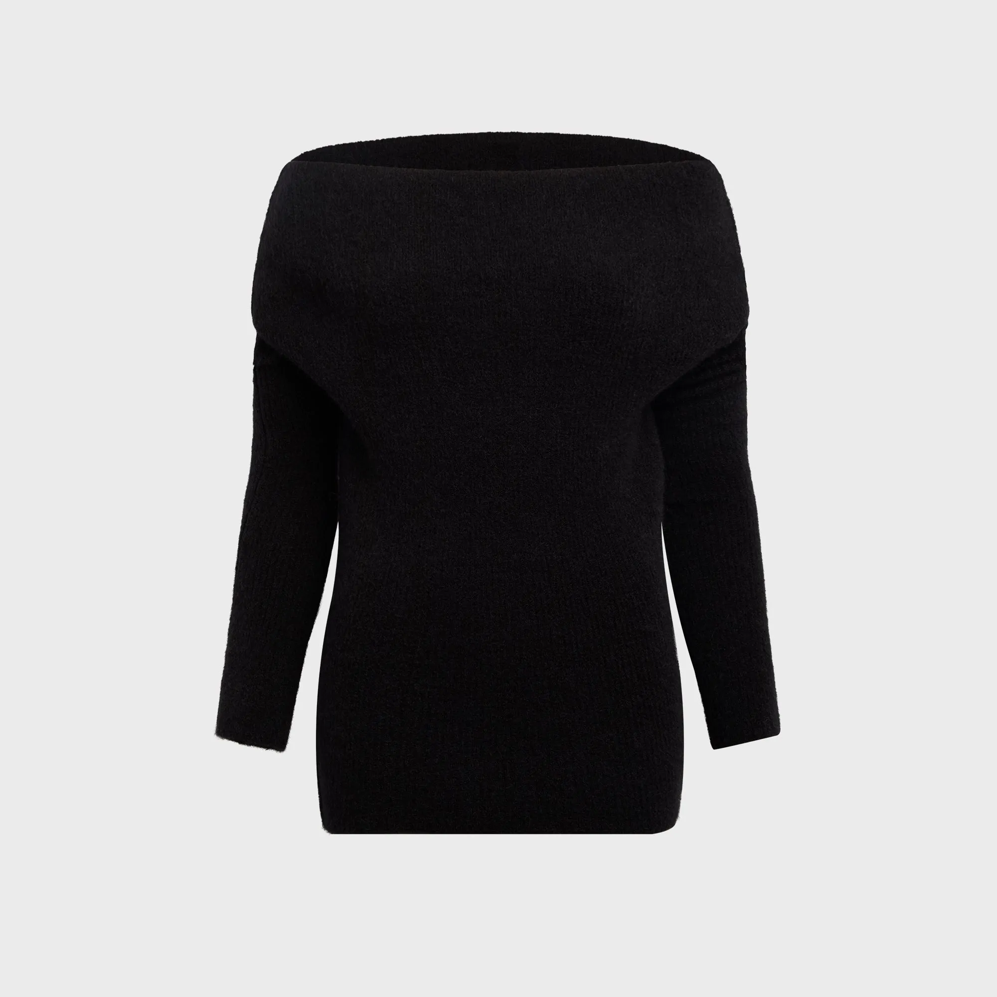 Rick Owens Long Sleeve Cowl Top - Black sold by Kith