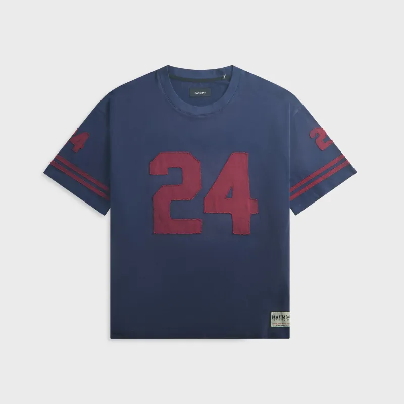 NAHMIAS Uniform 24 Boxy Tee - Worn Navy made by Nahmias
