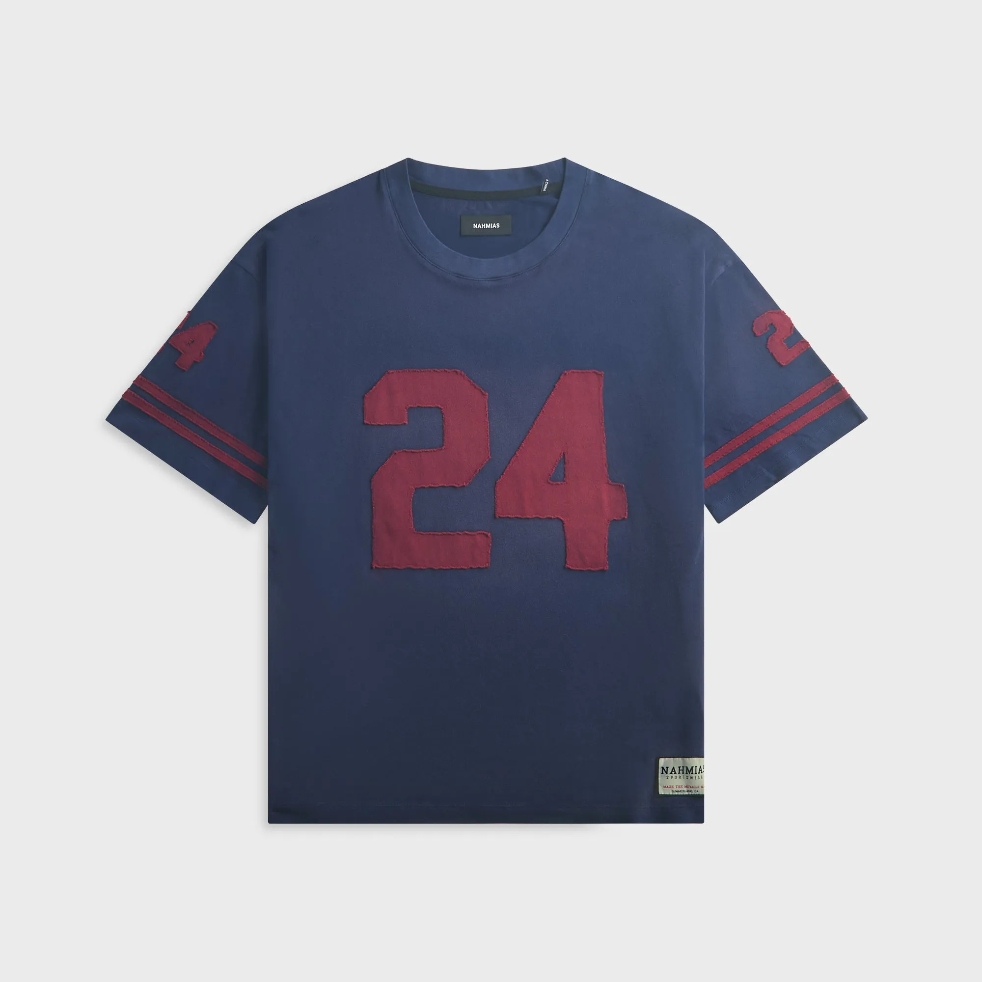 NAHMIAS Uniform 24 Boxy Tee - Worn Navy sold by Kith