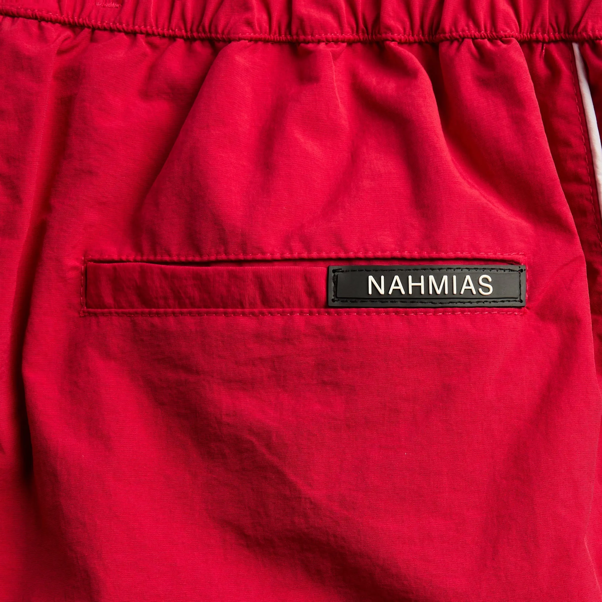 NAHMIAS Baggy Fit Color-Blocked Warm Up Track Pant - Red Nylon sold by Kith product image thumbnail 3