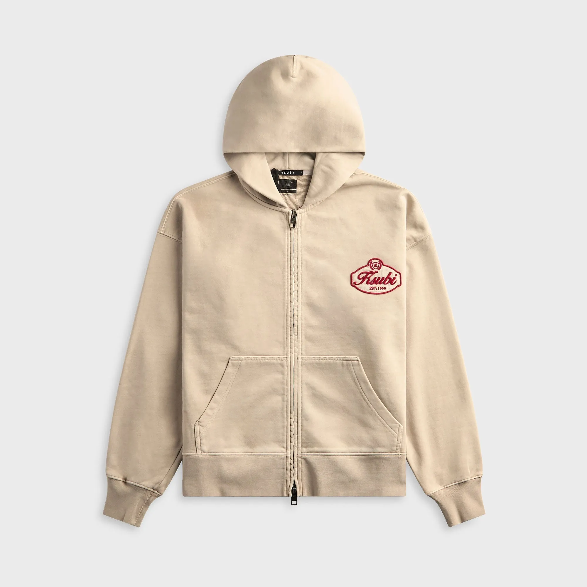 Ksubi Klasse Halen Zip Hoodie Smoke - Grey sold by Kith