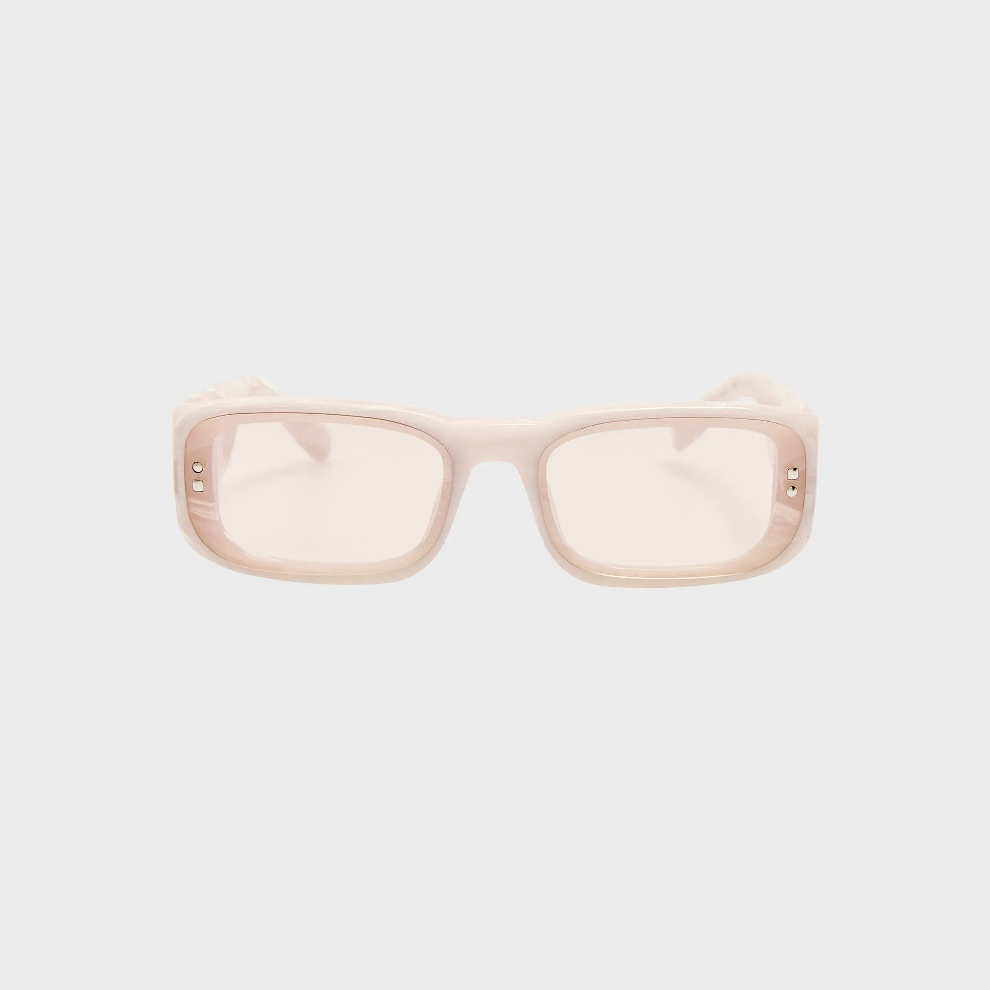 Jacquemus Pisco Sunglasses - Marble / Silver / Light Smoke sold by Kith