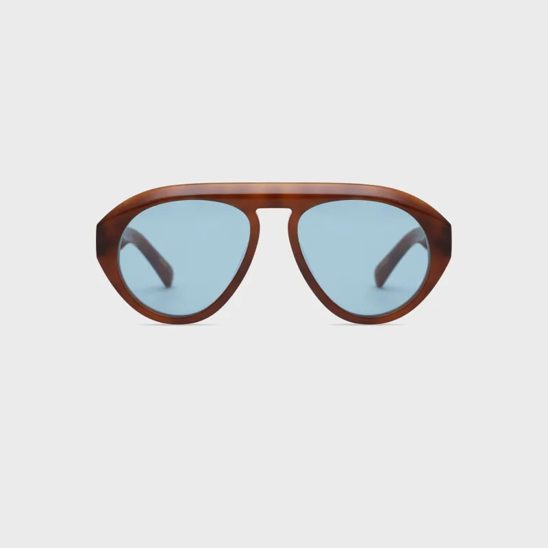 Elisa Johnson Val Sunglasses - Light Brown / Tortoise Blue made by Elisa Johnson