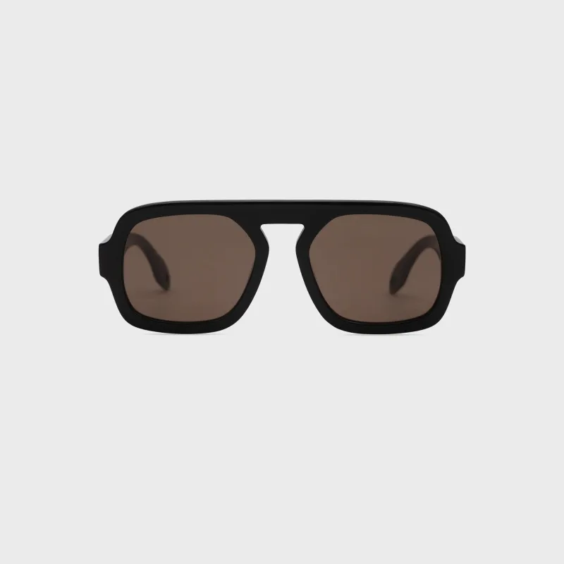 Elisa Johnson Jane Sunglasses - Gloss Black / Dark Brown made by Elisa Johnson