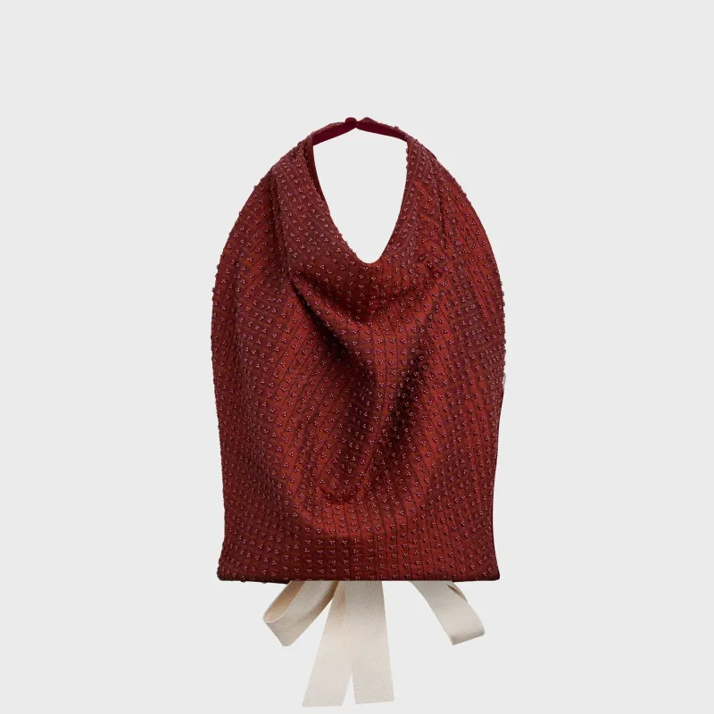 Tae Park Embellished Napkin Top - Red / Orange made by Kith