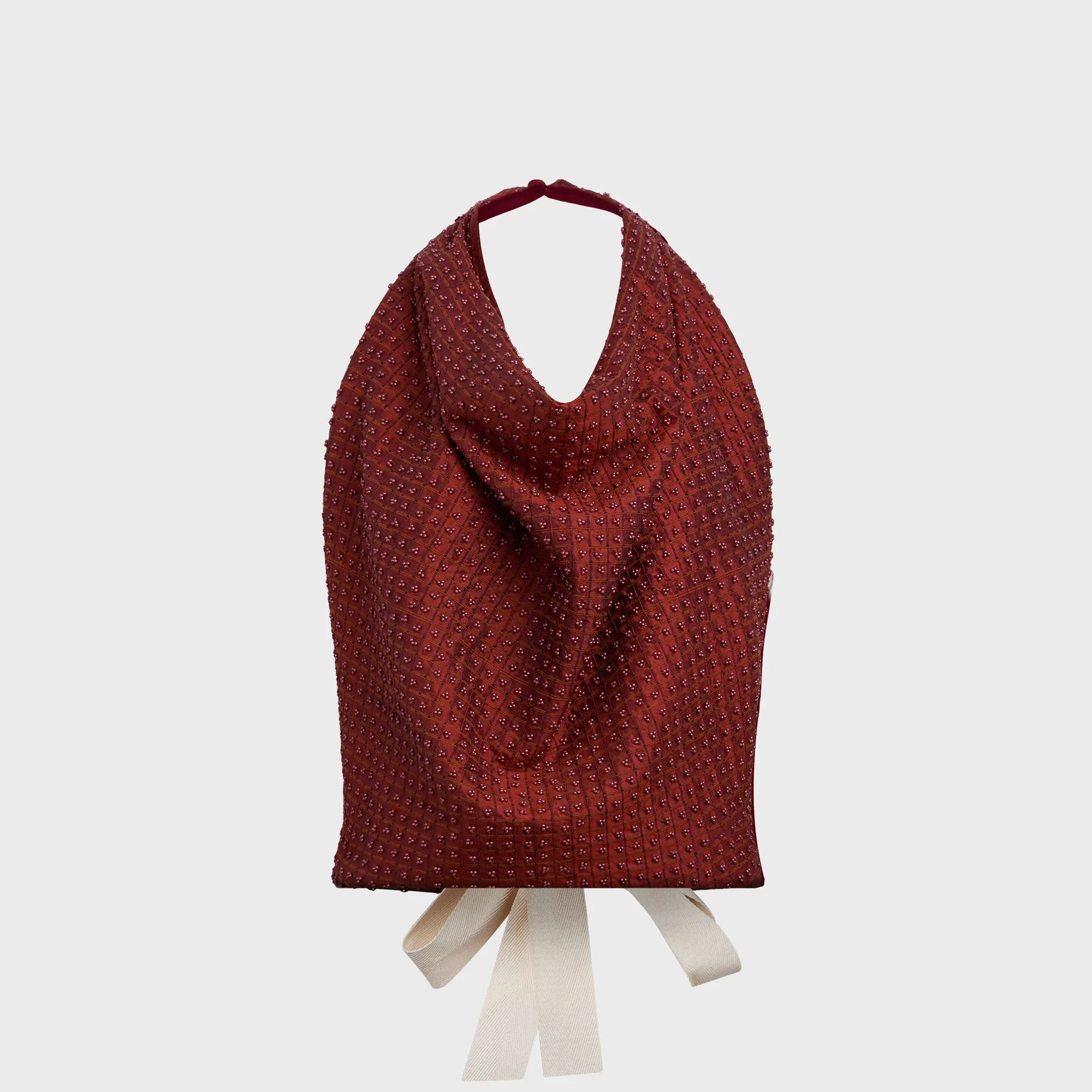 Tae Park Embellished Napkin Top - Red / Orange sold by Kith