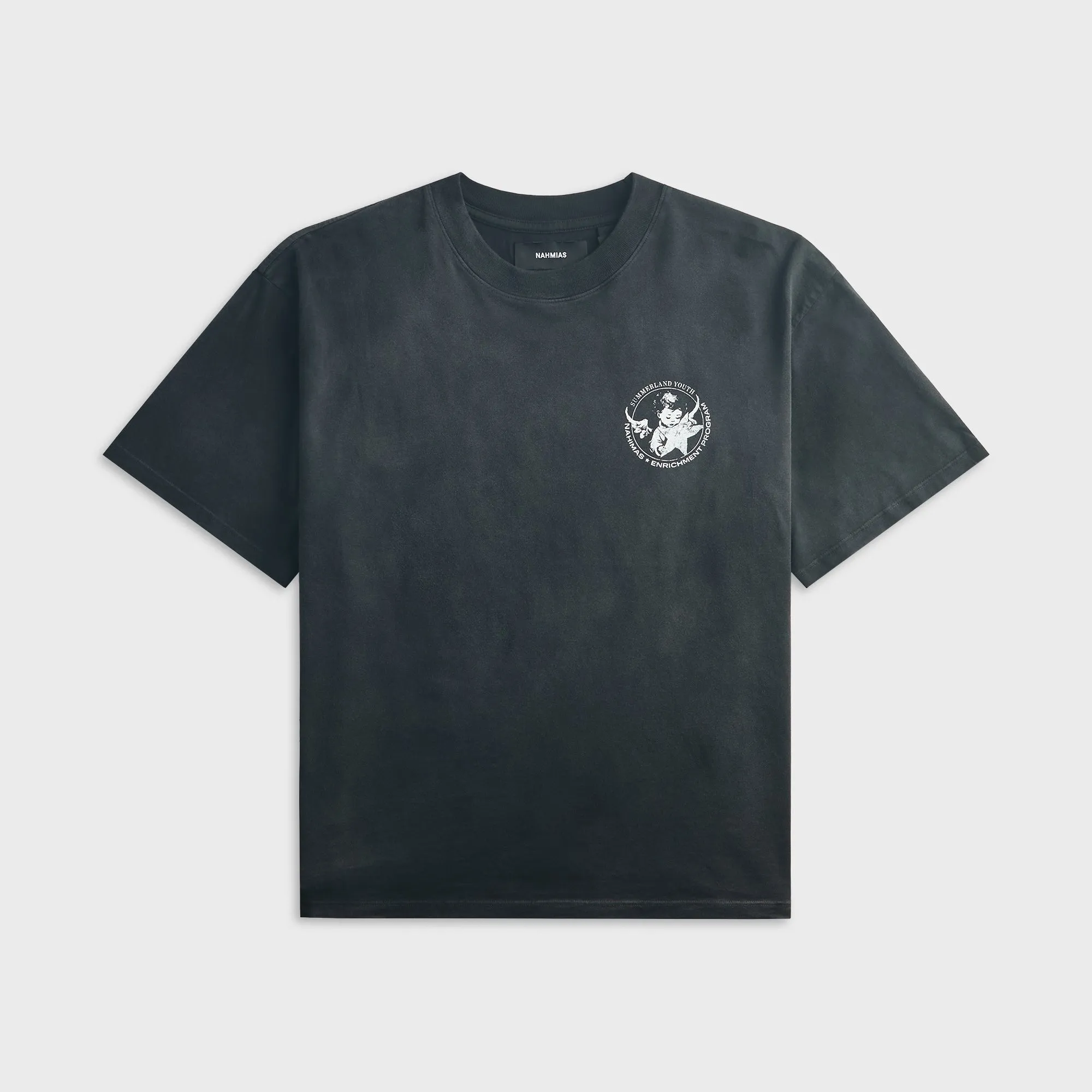 NAHMIAS Youth Enrichment Program Boxy Tee - Aged Black sold by Kith