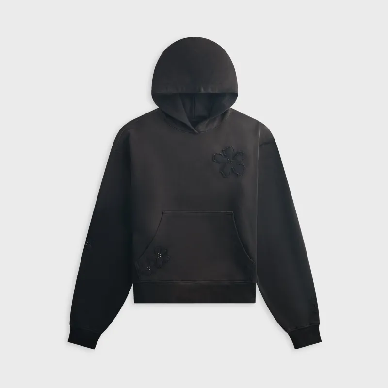 NAHMIAS Flower Patch Hoodie - Aged Black made by Nahmias