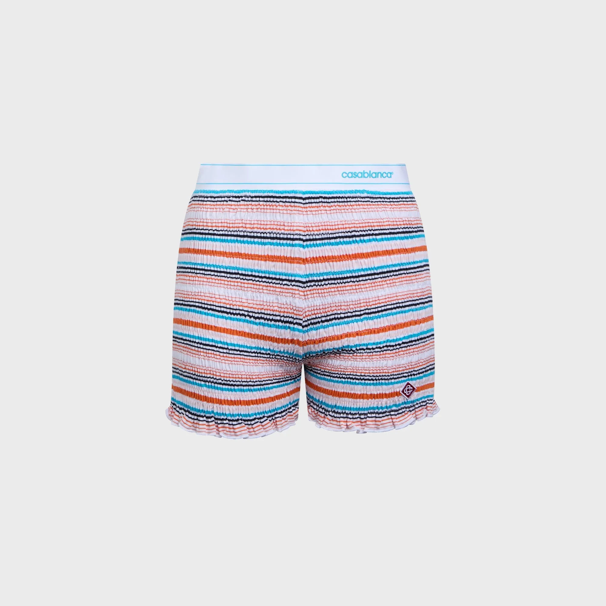 Casablanca Striped Shirred Short - Multi Stripe sold by Kith