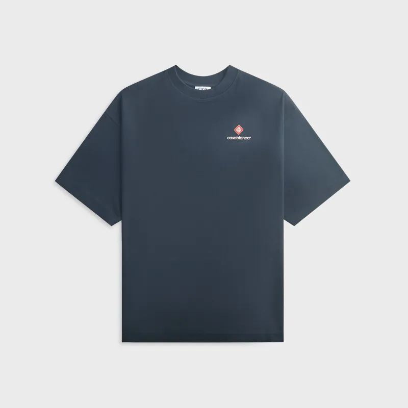 Casablanca Sport Type Oversized Short Sleeve Tee - Navy made by Casablanca