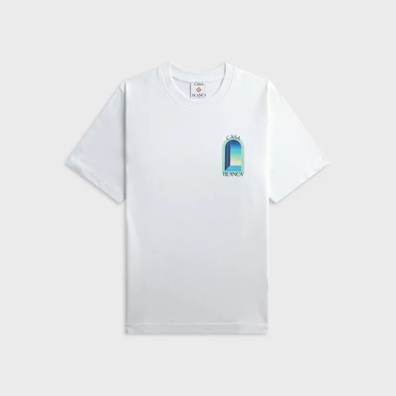 Casablanca L'Arche Short Sleeve Tee - White made by Casablanca