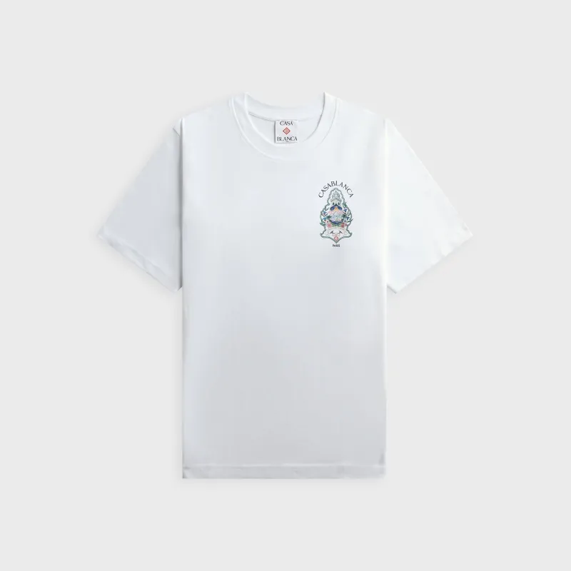 Casablanca Hotel Emblem Short Sleeve Tee - White made by Casablanca