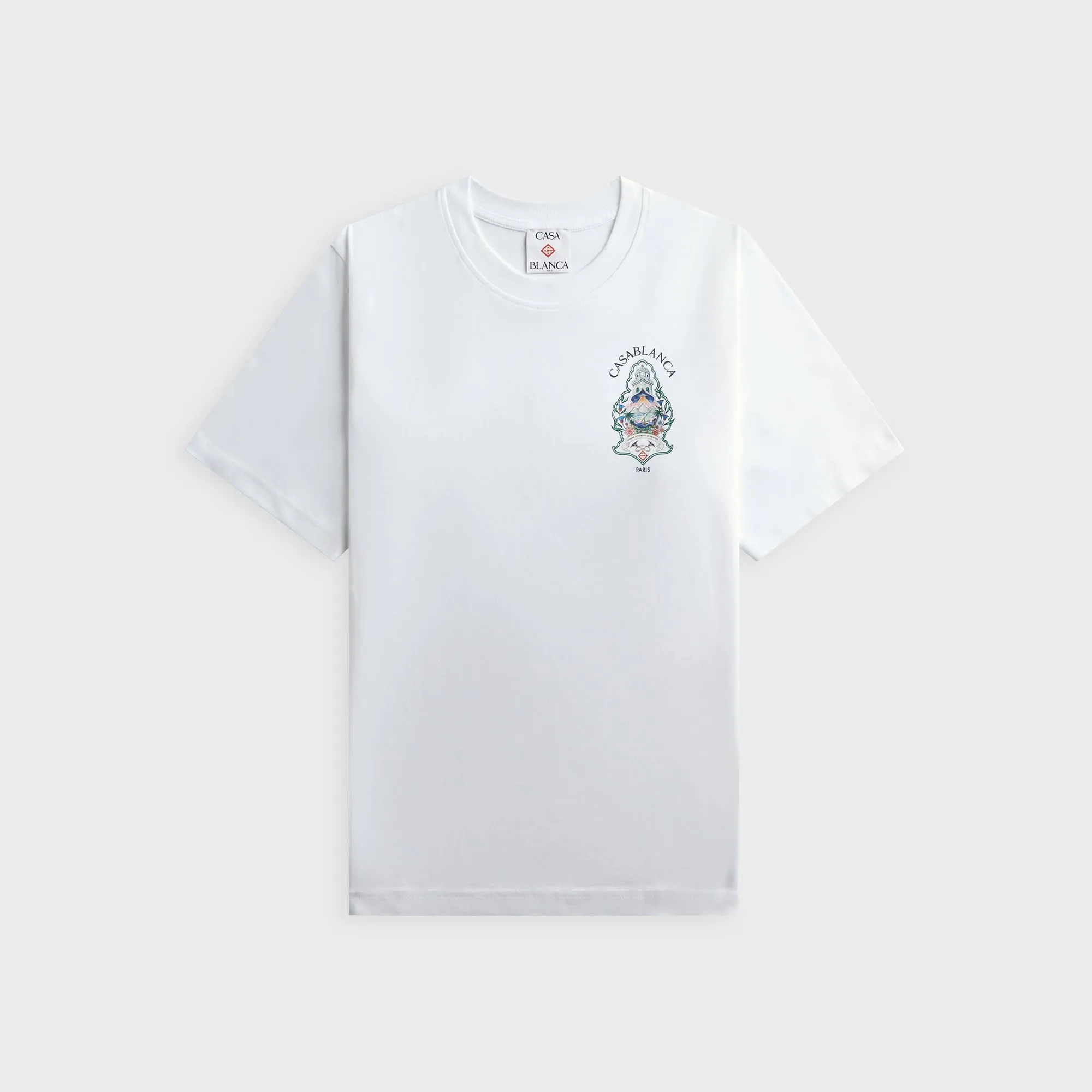 Casablanca Hotel Emblem Short Sleeve Tee - White sold by Kith