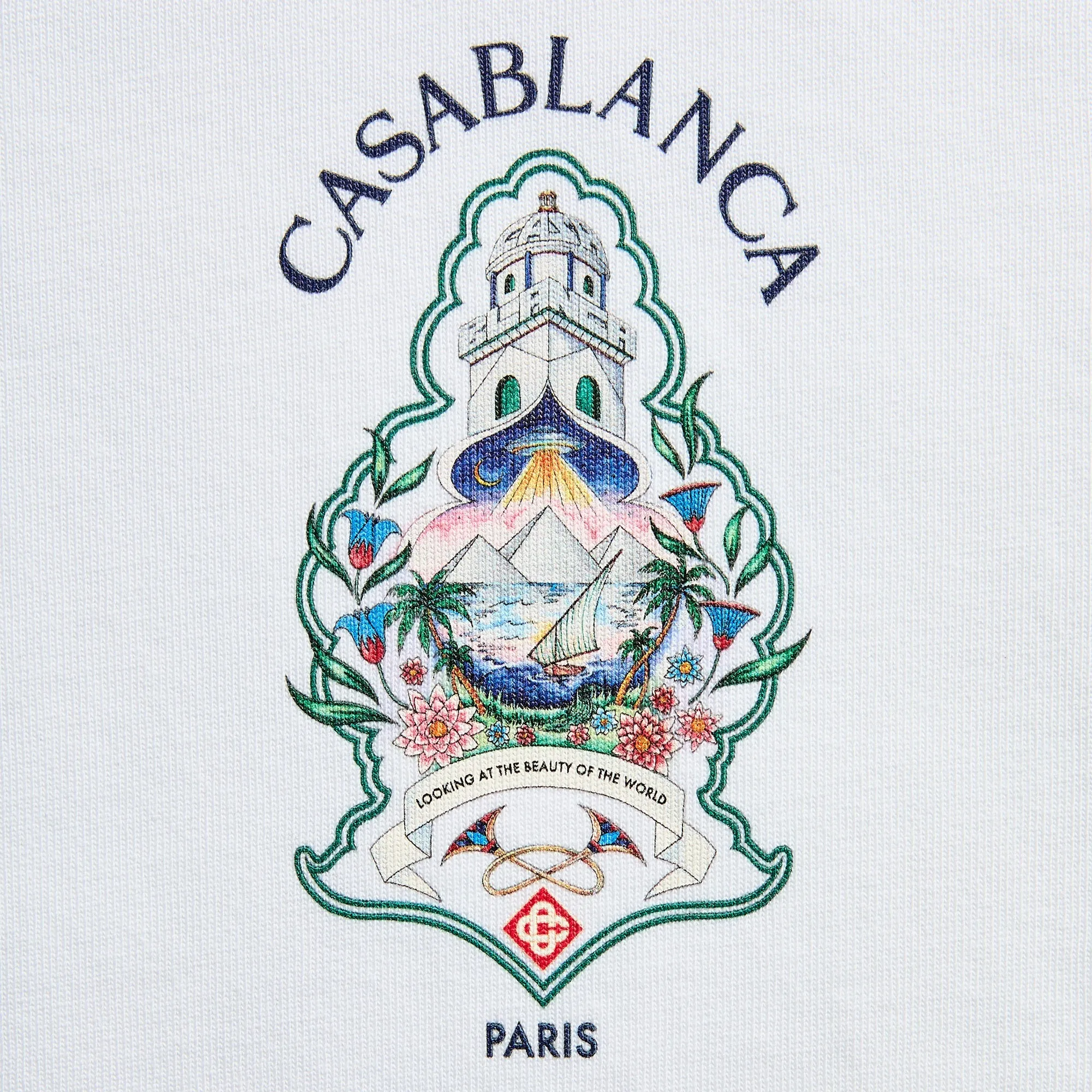 Casablanca Hotel Emblem Short Sleeve Tee - White sold by Kith product image thumbnail 3
