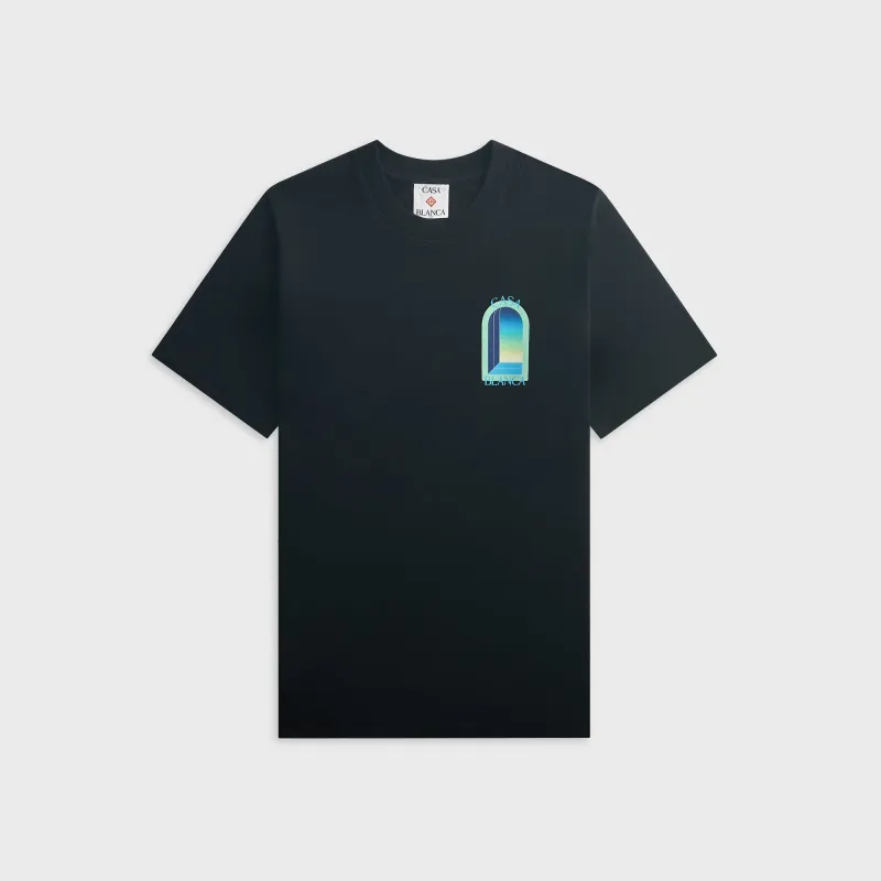 Casablanca L'Arche Short Sleeve Tee - Black made by Casablanca