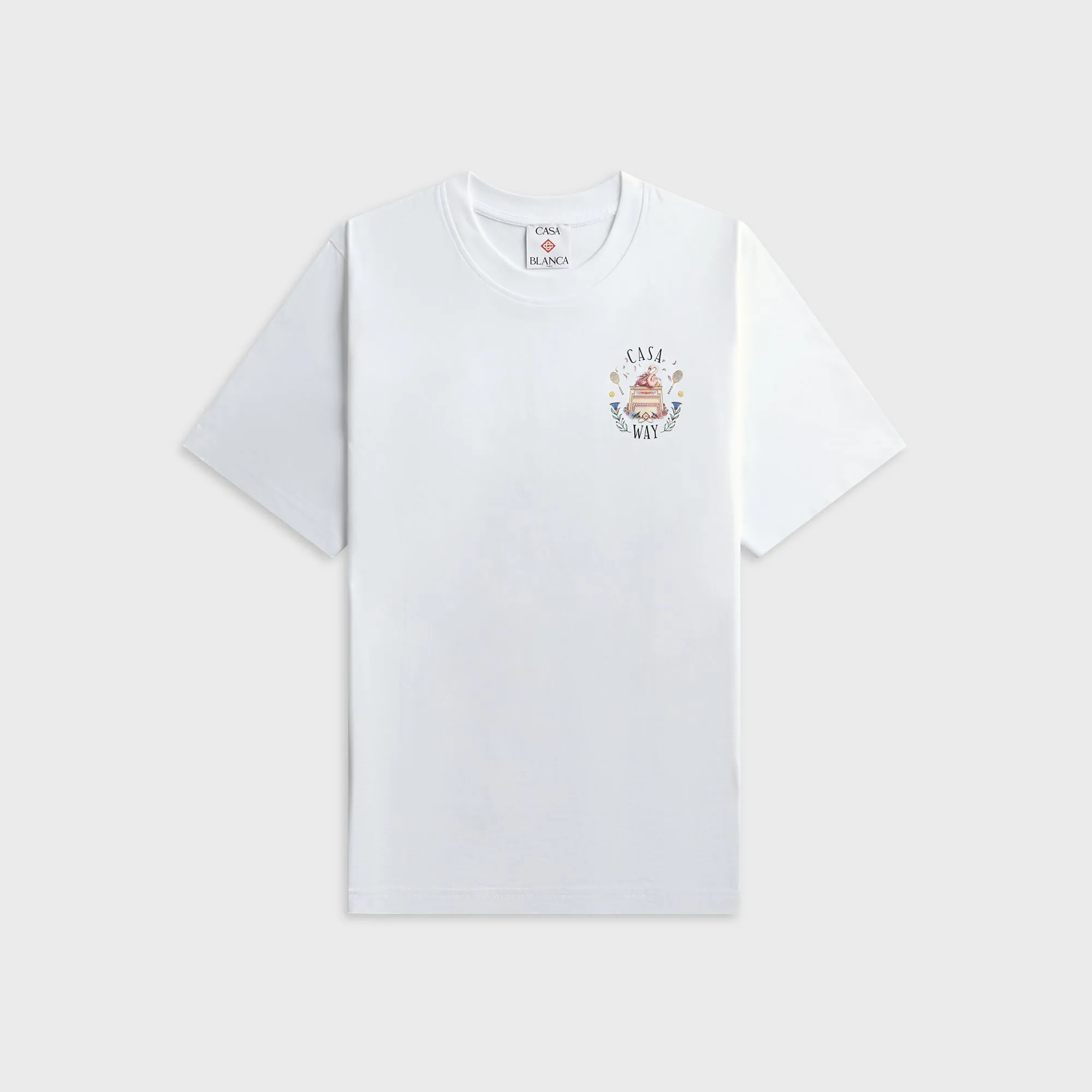 Casablanca Casa Way Short Sleeve Tee - White sold by Kith