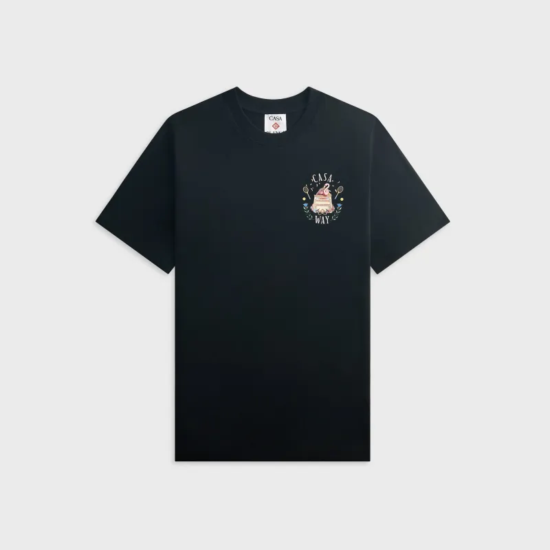 Casablanca Casa Way Short Sleeve Tee - Black made by Casablanca