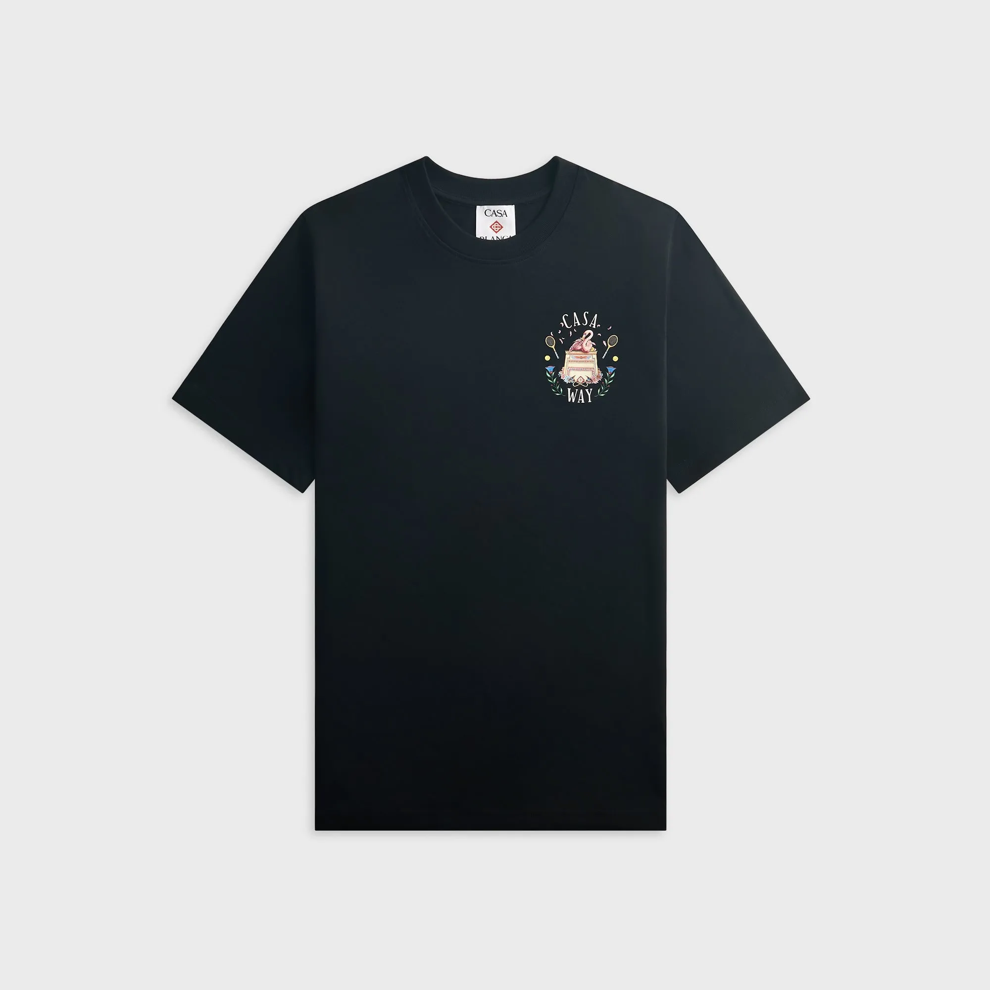 Casablanca Casa Way Short Sleeve Tee - Black sold by Kith